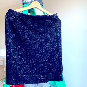 Lace Black Skirt midi